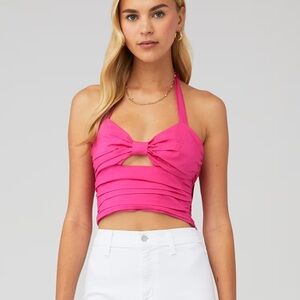 WAYF knotted halter top 🩷